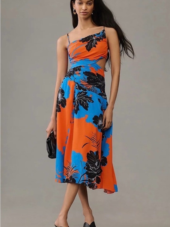 Tracy Reese Dresses & Skirts - Anthropologie Plenty by Tracy Reese Printed Asymmetrical Cutout Dress Size